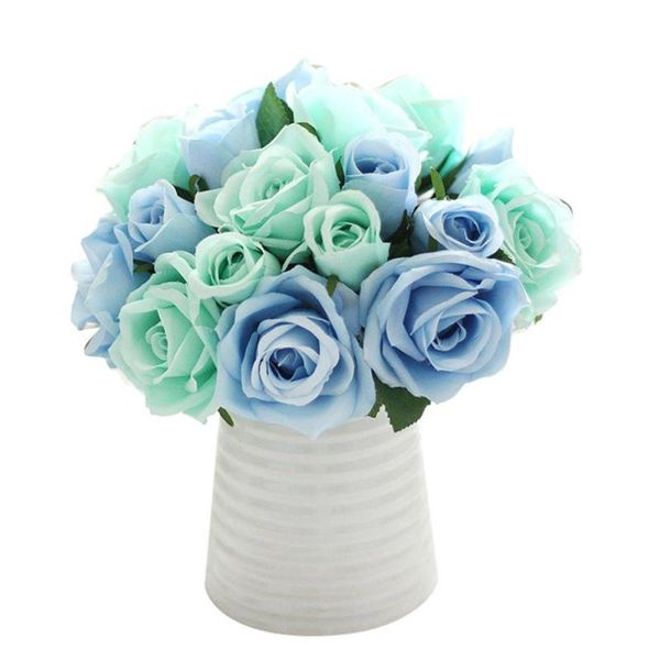 9 heads artificial silk fake flowers leaf rose wedding floral decor bouquet waterproof beautiful decor c0309#30
9 heads artificial silk fake flowers leaf rose wedding floral decor bouquet waterproof beautiful decor c0309#30