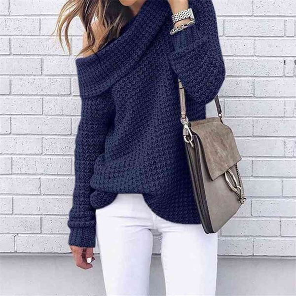 2021 off shoulder women winter warm sweater knitted pullover female loose long sleeve jumpers ladies knitwear, White;black
2021 off shoulder women winter warm sweater knitted pullover female loose long sleeve jumpers ladies knitwear, White;black