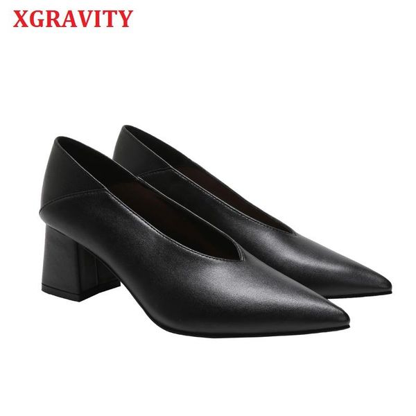 dress shoes xgravity size 34-40 autumn chunky abnormal mid-heeled women pointed toe v design a021, Black
dress shoes xgravity size 34-40 autumn chunky abnormal mid-heeled women pointed toe v design a021, Black
