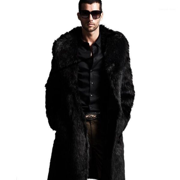 winter men coat faux fur solid color vintage casual turn-down collar full sleeve thick fashion wild men's &, Black
winter men coat faux fur solid color vintage casual turn-down collar full sleeve thick fashion wild men's &, Black