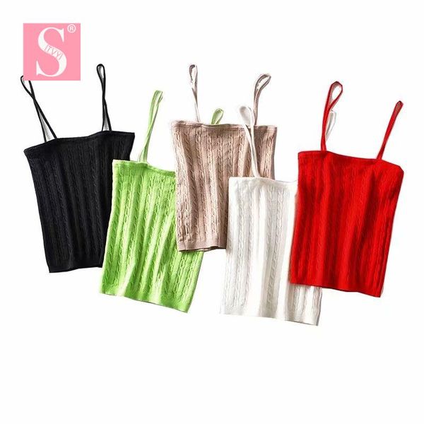 women's tanks & camis stvy 2021 summer autumn knitting twist crop for women sleeveless tank solid, White
women's tanks & camis stvy 2021 summer autumn knitting twist crop for women sleeveless tank solid, White