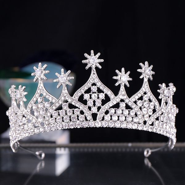trendy wedding hair accessories crown tiara silver color baroque crystal crown bridal crown party headdress bridal hair jewelrydio chan cont, Golden;white
trendy wedding hair accessories crown tiara silver color baroque crystal crown bridal crown party headdress bridal hair jewelrydio chan cont, Golden;white