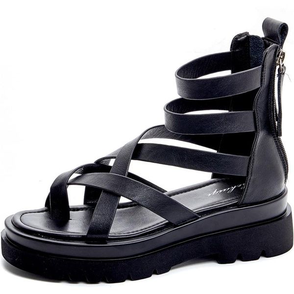 sandals rasmeup 2021 women soft cow leather summer gladiator cross-tied buckle strap platform high heels casual shoes, Black
sandals rasmeup 2021 women soft cow leather summer gladiator cross-tied buckle strap platform high heels casual shoes, Black