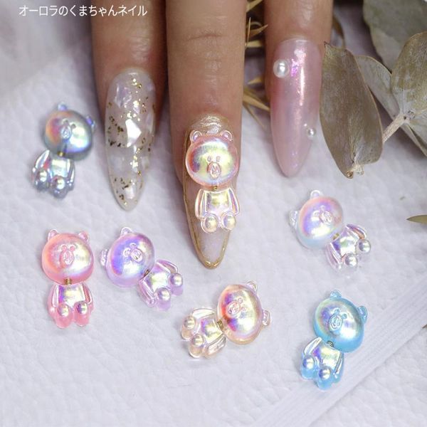 nail art decorations 2pcs accessories aurora smart bear 3d cartoon charms with spring movable head design large rhinestones, Silver;gold
nail art decorations 2pcs accessories aurora smart bear 3d cartoon charms with spring movable head design large rhinestones, Silver;gold