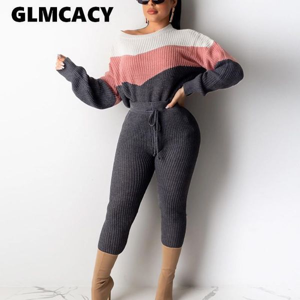 two piece dress women o neck pullover jumpers sweater and knitted pants casual streetwear workwear color block tracksuits, White
two piece dress women o neck pullover jumpers sweater and knitted pants casual streetwear workwear color block tracksuits, White