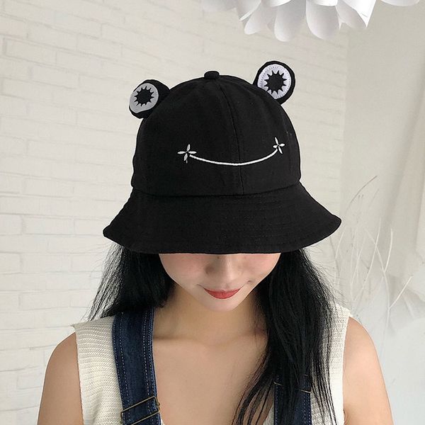 women fashion frog bucket hat summer female parent-child fishing cap korean wild cute sun item, White
women fashion frog bucket hat summer female parent-child fishing cap korean wild cute sun item, White