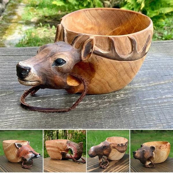 mugs wooden mug animal shape portable camping drinking cup hand carved outdoor with lanyard for coffee tea milk hk3
mugs wooden mug animal shape portable camping drinking cup hand carved outdoor with lanyard for coffee tea milk hk3