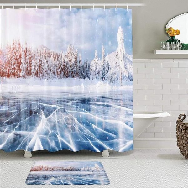 fabric shower curtain and mats set,cold sky mountain cracks on surface blue park weather ice tracks frozen nature design snowy
fabric shower curtain and mats set,cold sky mountain cracks on surface blue park weather ice tracks frozen nature design snowy