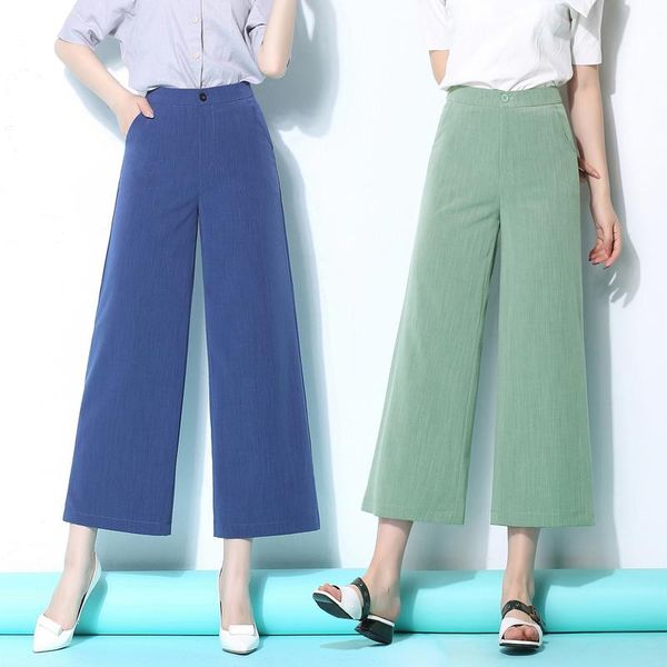 women's pants & capris summer spring casual womens high waist wide leg white black grey blue linen ankle length , women female red trou, Black;white
women's pants & capris summer spring casual womens high waist wide leg white black grey blue linen ankle length , women female red trou, Black;white