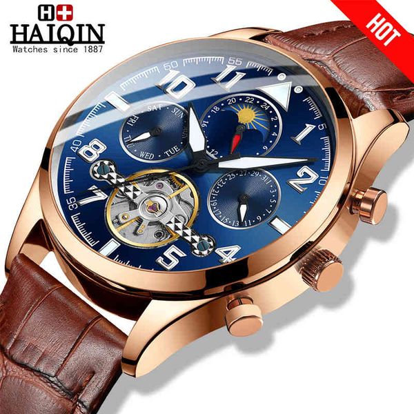 haiqin fashion sport mens brand luxury men's watches mechanical watch men wristwatch leather tourbillon reloj hombre, Slivery;brown
haiqin fashion sport mens brand luxury men's watches mechanical watch men wristwatch leather tourbillon reloj hombre, Slivery;brown