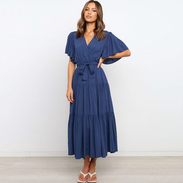 2021dress women 2021 new arrive spring v neck cross belt tunic solid color fashion casual ankle length dresses, Black;gray
2021dress women 2021 new arrive spring v neck cross belt tunic solid color fashion casual ankle length dresses, Black;gray