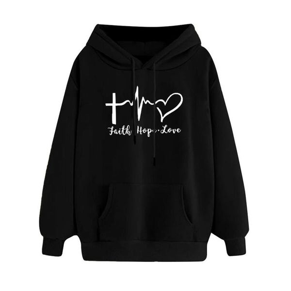 women sweatshirt and hoody ladies hooded love printed casual pullovers girls long sleeve spring autumn winter striped plus size women's, Black
women sweatshirt and hoody ladies hooded love printed casual pullovers girls long sleeve spring autumn winter striped plus size women's, Black