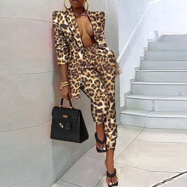 women's two piece pants fashion turn-down collar long sleeve 2 set autumn office lady women outfit elegant pattern print blazer +, White
women's two piece pants fashion turn-down collar long sleeve 2 set autumn office lady women outfit elegant pattern print blazer +, White