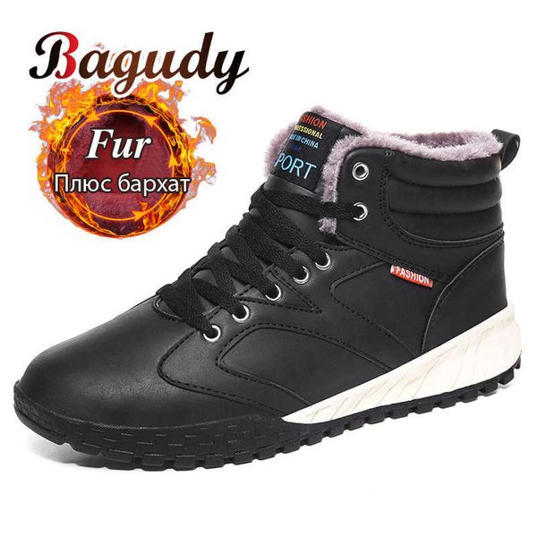 brand winter men leather boots fashion snow boots outdoor casual non-slip waterproof plush warm men ankle boots winter shoes 48 210619, Black
brand winter men leather boots fashion snow boots outdoor casual non-slip waterproof plush warm men ankle boots winter shoes 48 210619, Black
