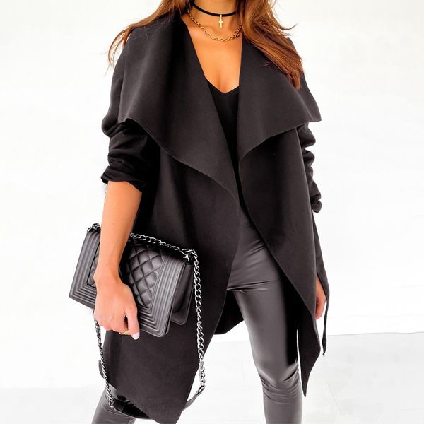 women's jackets autumn long sleeve open stitch black turn-down collar irregular hem coats for women streetwear casual lady coat 31, Black;brown
women's jackets autumn long sleeve open stitch black turn-down collar irregular hem coats for women streetwear casual lady coat 31, Black;brown