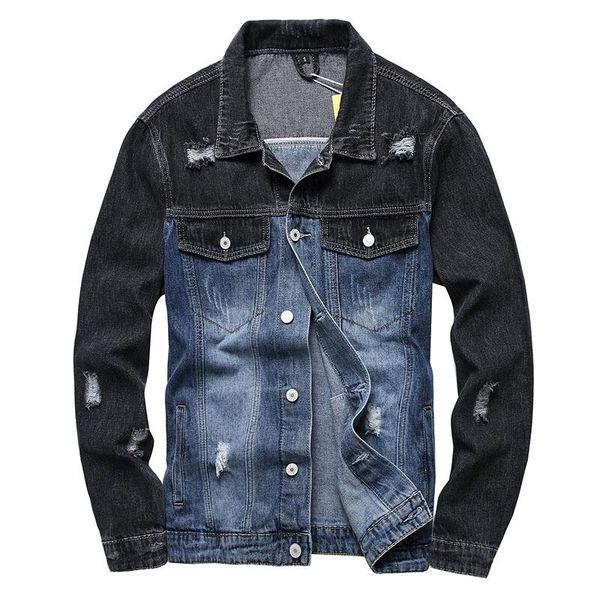 men's jackets men ripped denim coat spring autumn boy stand collar jean male casual street wear loose washed cowboy outerwear, Black;brown
men's jackets men ripped denim coat spring autumn boy stand collar jean male casual street wear loose washed cowboy outerwear, Black;brown