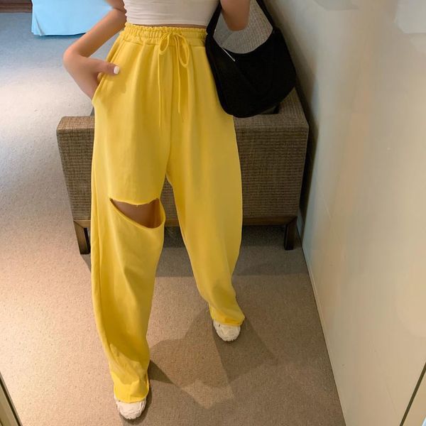 women's pants & capris street cargo women loose wide leg straight trousers mujer solid hip hop ripped high waist summer 2021 casual, Black;white
women's pants & capris street cargo women loose wide leg straight trousers mujer solid hip hop ripped high waist summer 2021 casual, Black;white