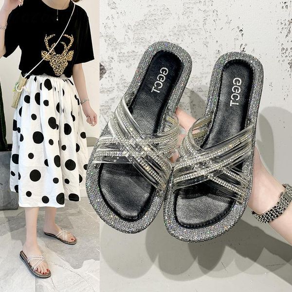 slippers rhinestone women 2021 spring and summer fashion wear roman lazy student shoes wild tide fairy style, Black
slippers rhinestone women 2021 spring and summer fashion wear roman lazy student shoes wild tide fairy style, Black