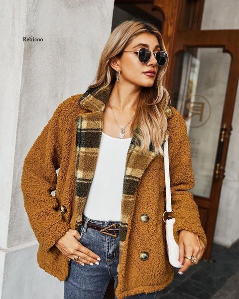 women's wool & blends women elegant faux fur coat autumn winter warm soft zipper jacket female plush overcoat pocket casual teddy outwe, Black
women's wool & blends women elegant faux fur coat autumn winter warm soft zipper jacket female plush overcoat pocket casual teddy outwe, Black