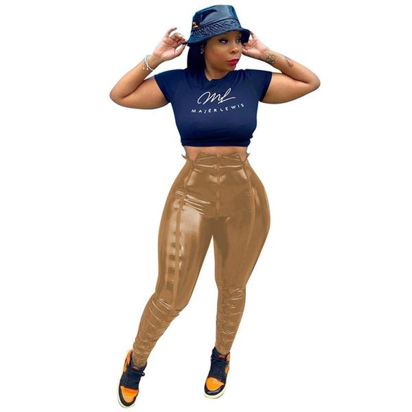 women streetwear pants 2021 fashion pu leather harajuku high waist joggers ladies autumn trousers plus size women's & capris, Black;white
women streetwear pants 2021 fashion pu leather harajuku high waist joggers ladies autumn trousers plus size women's & capris, Black;white