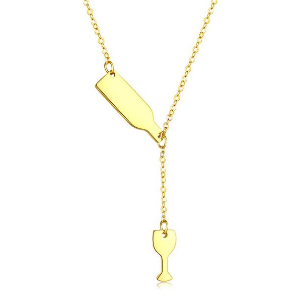 pendant necklaces cute cup wine necklace stainless steel love women chain charm gold color choker party jewelry accessories girls gifts, Silver
pendant necklaces cute cup wine necklace stainless steel love women chain charm gold color choker party jewelry accessories girls gifts, Silver