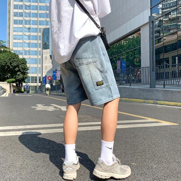 men's shorts clothing denim summer handsome five-point pants fashion casual loose outer wear trend plus size, White;black
men's shorts clothing denim summer handsome five-point pants fashion casual loose outer wear trend plus size, White;black
