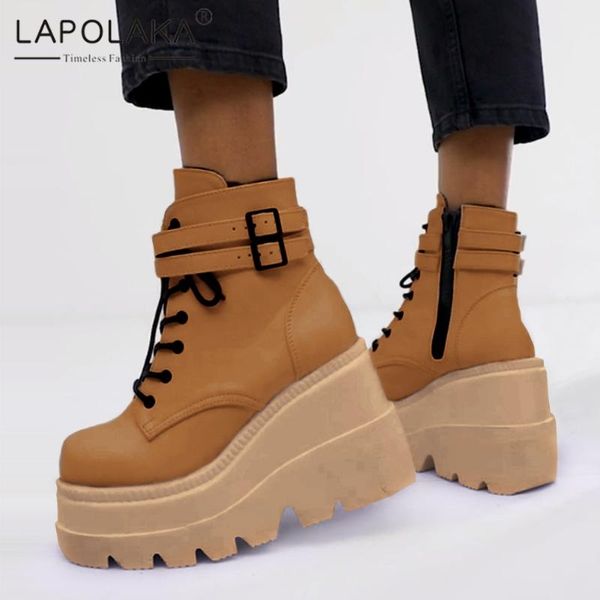boots lapolaka 2021 fashion big size 43 lace-up wedge heels ankle woman shoes buckle strap platform ins lady, Black
boots lapolaka 2021 fashion big size 43 lace-up wedge heels ankle woman shoes buckle strap platform ins lady, Black