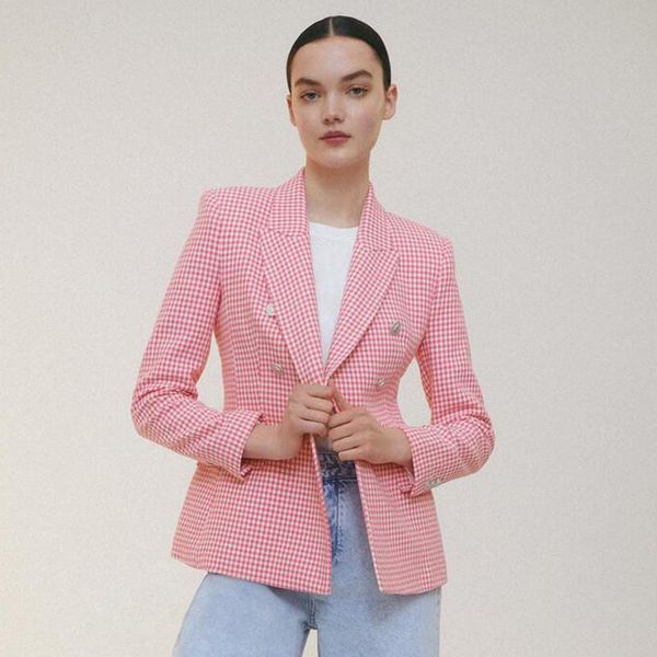 women's suits & blazers 2021 summer and autumn suit ladies plaid slim casual jacket women, White;black
women's suits & blazers 2021 summer and autumn suit ladies plaid slim casual jacket women, White;black