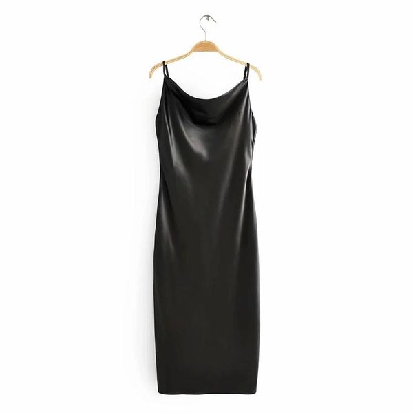 women satin split dress solid straight pajamas party elegant female summer spaghetti strap casual dresses, Black;gray
women satin split dress solid straight pajamas party elegant female summer spaghetti strap casual dresses, Black;gray