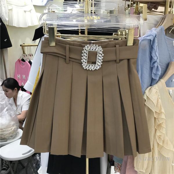 skirts drill buckle belt pleated skirt for women 2021 summer korean style high waist slimming office lady all-match jupe, Black
skirts drill buckle belt pleated skirt for women 2021 summer korean style high waist slimming office lady all-match jupe, Black