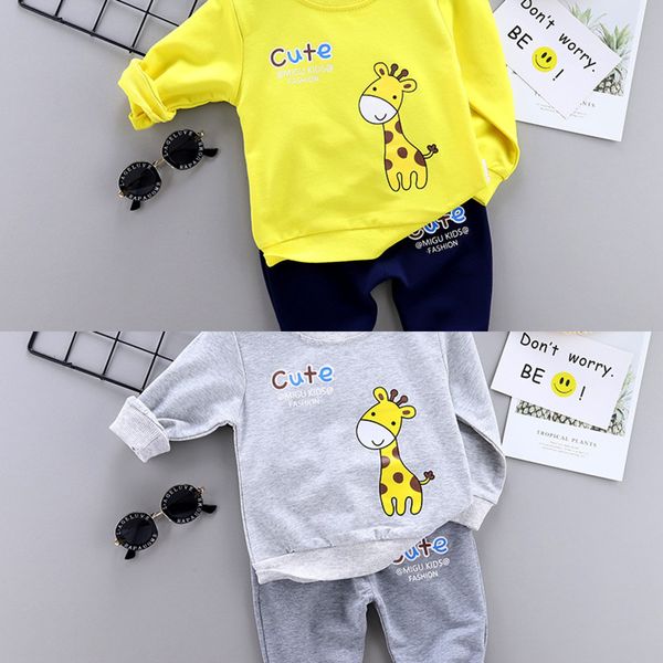sets new spring children clothes baby boys girls cartoon t shirt pants 2pcs/sets kids infant clothing toddler casual sportswear c0225, White
sets new spring children clothes baby boys girls cartoon t shirt pants 2pcs/sets kids infant clothing toddler casual sportswear c0225, White