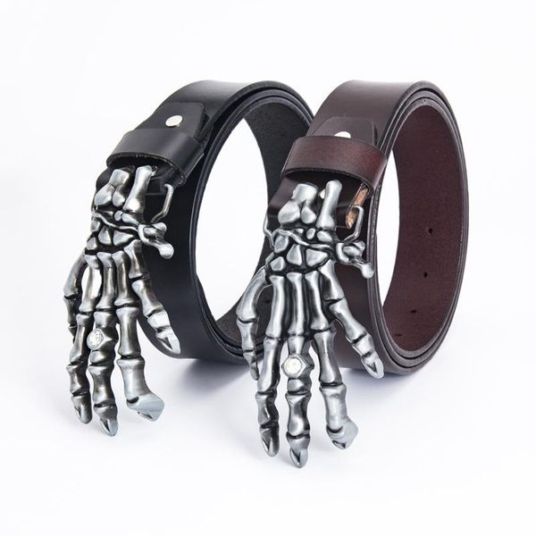 belts punk belt for men 2021 personality skull hand buckle cowskin women waist casual retro jean, Black;brown
belts punk belt for men 2021 personality skull hand buckle cowskin women waist casual retro jean, Black;brown