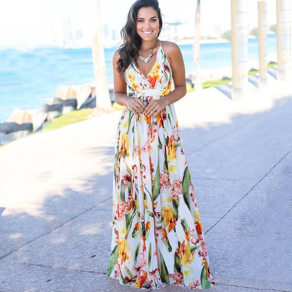 women dress spring summer casual long high waist v neck open back sleeveless holiday beach sling print halter, Black;gray
women dress spring summer casual long high waist v neck open back sleeveless holiday beach sling print halter, Black;gray