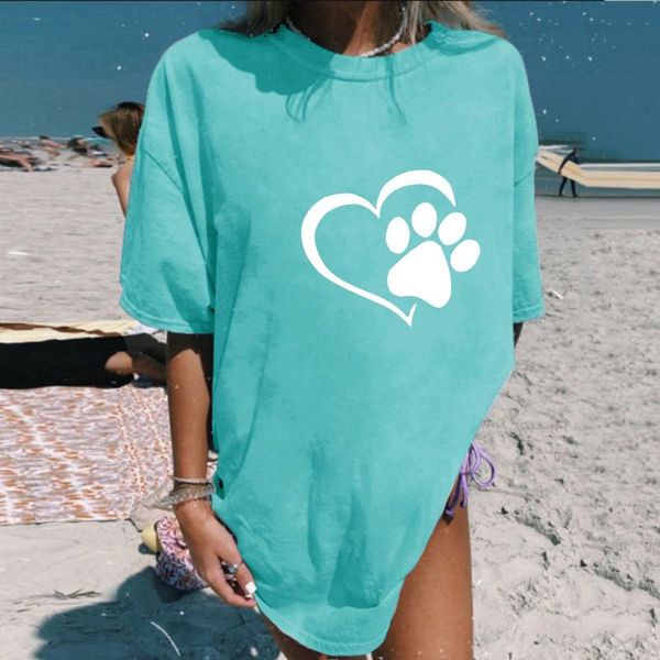 women's t-shirt oversized short-sleeved shirt, cute cat love printed summer seaside fresh and loose pullover o-neck, White
women's t-shirt oversized short-sleeved shirt, cute cat love printed summer seaside fresh and loose pullover o-neck, White