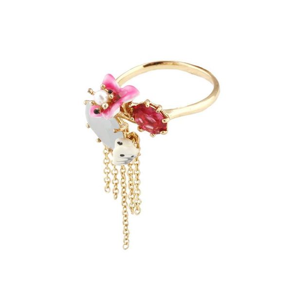 cluster rings european and american fashion creative hand-painted enamel glaze flower hand ornaments tassel opening adjustable ring female, Golden;silver
cluster rings european and american fashion creative hand-painted enamel glaze flower hand ornaments tassel opening adjustable ring female, Golden;silver