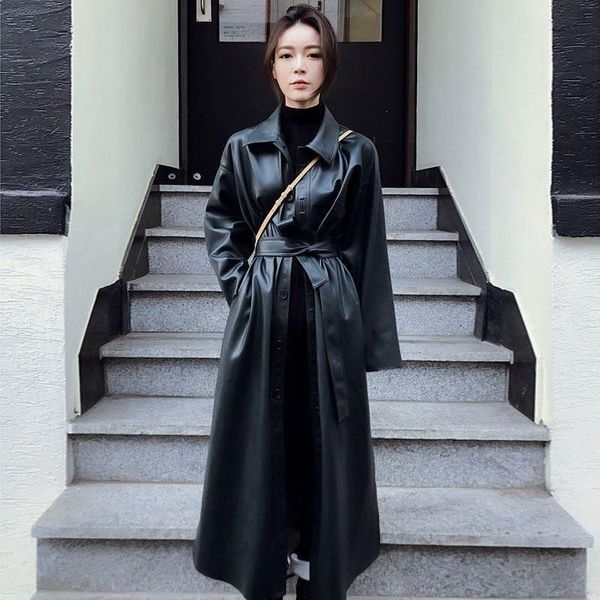 women's leather & faux 2021 fall stylish long oversized pu trench coat for women sleeve lapel collar loose fit black womens windbreaker
women's leather & faux 2021 fall stylish long oversized pu trench coat for women sleeve lapel collar loose fit black womens windbreaker