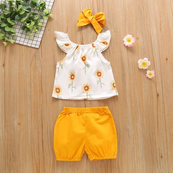 clothing sets kids baby girls 3-piece outfit set sleeve sunflower print +shorts+headband 6m-5t, White
clothing sets kids baby girls 3-piece outfit set sleeve sunflower print +shorts+headband 6m-5t, White