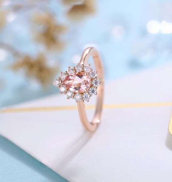 cluster rings solid 14k rose gold center 5x7mm morganite moissanite engagement ring cocktail, Golden;silver
cluster rings solid 14k rose gold center 5x7mm morganite moissanite engagement ring cocktail, Golden;silver