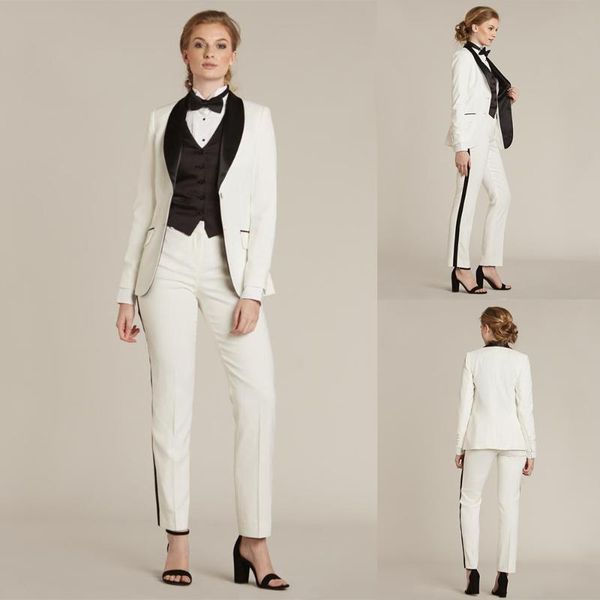 women's two piece pants classic deep v neck women suits casual shawl lapel jacket pencil 3 pieces set causal daily fashion wear, White
women's two piece pants classic deep v neck women suits casual shawl lapel jacket pencil 3 pieces set causal daily fashion wear, White