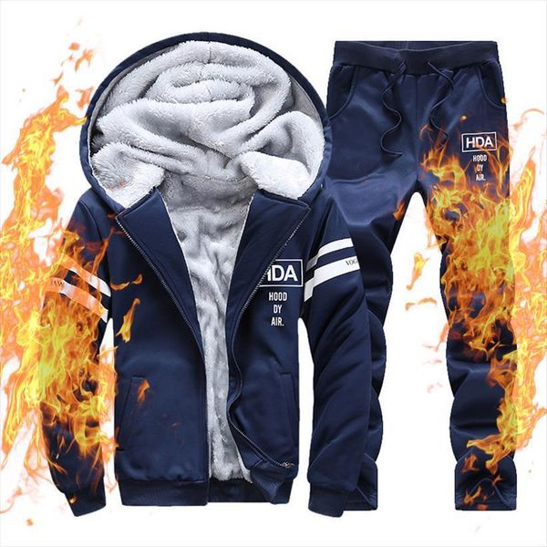 2 pcs set thick fleece men tracksuit lined hoodie and sweatpant sets male casual winter zipper windbreak warm outwear brand, Gray
2 pcs set thick fleece men tracksuit lined hoodie and sweatpant sets male casual winter zipper windbreak warm outwear brand, Gray