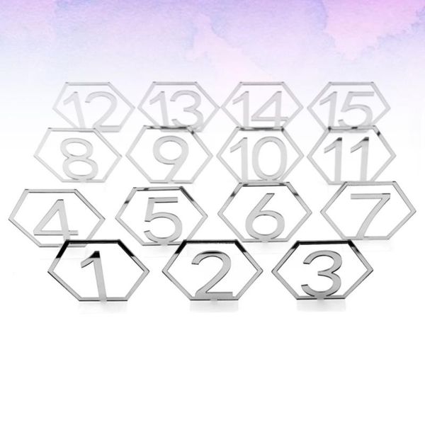 set of 15pcs 1-15 table number decor acrylic cards hollow-out hexagonal delicate party decoration
set of 15pcs 1-15 table number decor acrylic cards hollow-out hexagonal delicate party decoration
