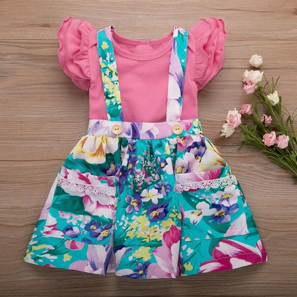 girl's dresses 0-24m infant baby girl pink fashion suit outfits ruffled romper + floral suspender dress clothes 2pcs/set, Red;yellow
girl's dresses 0-24m infant baby girl pink fashion suit outfits ruffled romper + floral suspender dress clothes 2pcs/set, Red;yellow