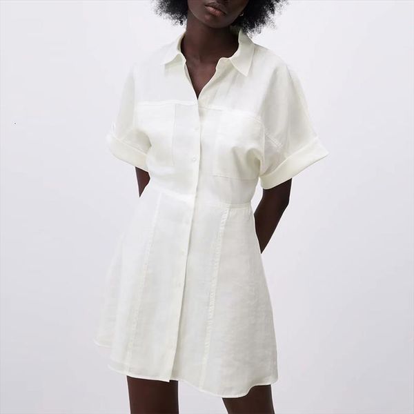 za summer solid office women dresses turn down collar short sleeve elegant girls single breasted causal outfits, Black;gray
za summer solid office women dresses turn down collar short sleeve elegant girls single breasted causal outfits, Black;gray