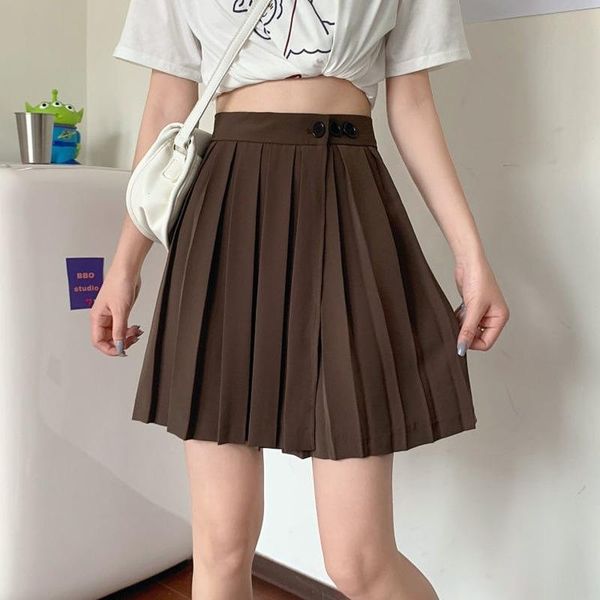 skirts houzhou brown pleated skirt women kawaii vintage high waist a-line mini summer preppy style girl korean fashion casual, Black
skirts houzhou brown pleated skirt women kawaii vintage high waist a-line mini summer preppy style girl korean fashion casual, Black
