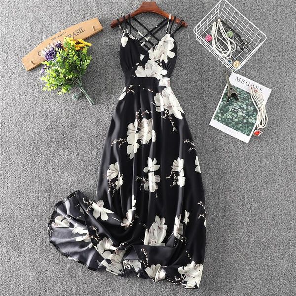 casual dresses 2021 summer beach dress women fashion v neck backless big hem floral holiday midi 14 colors plus size, Black;gray
casual dresses 2021 summer beach dress women fashion v neck backless big hem floral holiday midi 14 colors plus size, Black;gray