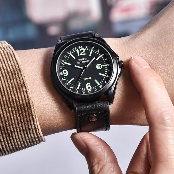 Men Sport Stainless Steel Case Watch With Calendar Funtion Leather Band Quartz Business Wristwatch Relojes Para Hombre Wristwatches, Slivery;brown
Men Sport Stainless Steel Case Watch With Calendar Funtion Leather Band Quartz Business Wristwatch Relojes Para Hombre Wristwatches, Slivery;brown