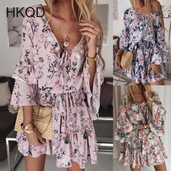 women dresses summer chiffon boho floral mini swing dress bohemian holiday beach ruffle frill sundress casual, Black;gray
women dresses summer chiffon boho floral mini swing dress bohemian holiday beach ruffle frill sundress casual, Black;gray