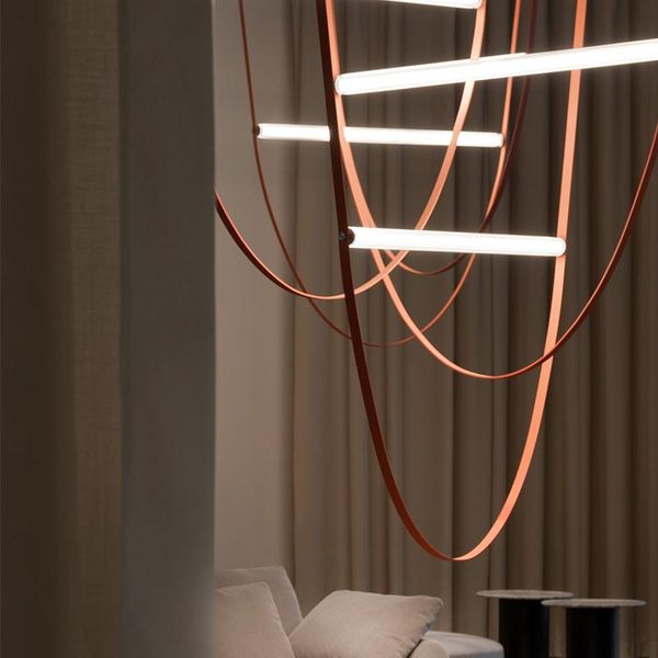 postmodern belt exhibition hall villa stairwell model room designer creative personality leather acrylic tube pendant lamp lamps
postmodern belt exhibition hall villa stairwell model room designer creative personality leather acrylic tube pendant lamp lamps