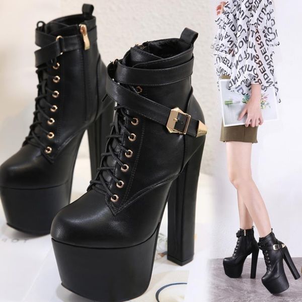 boots autumn and winter thick soled high heel women's shoes 18cm black red short fashion versatile
boots autumn and winter thick soled high heel women's shoes 18cm black red short fashion versatile