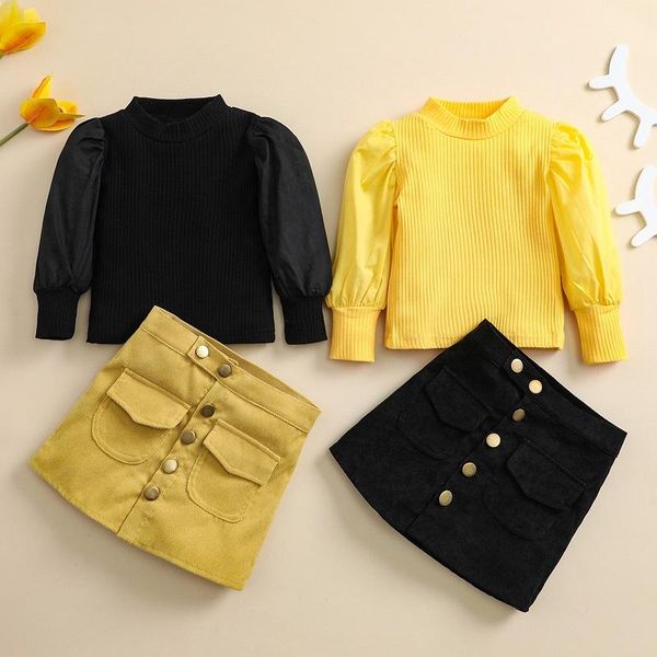 clothing sets 2pcs set toddler kids baby girl puff long sleeve cotton t-shirt a-line pocket skirt outfits autumn clothes, White
clothing sets 2pcs set toddler kids baby girl puff long sleeve cotton t-shirt a-line pocket skirt outfits autumn clothes, White
